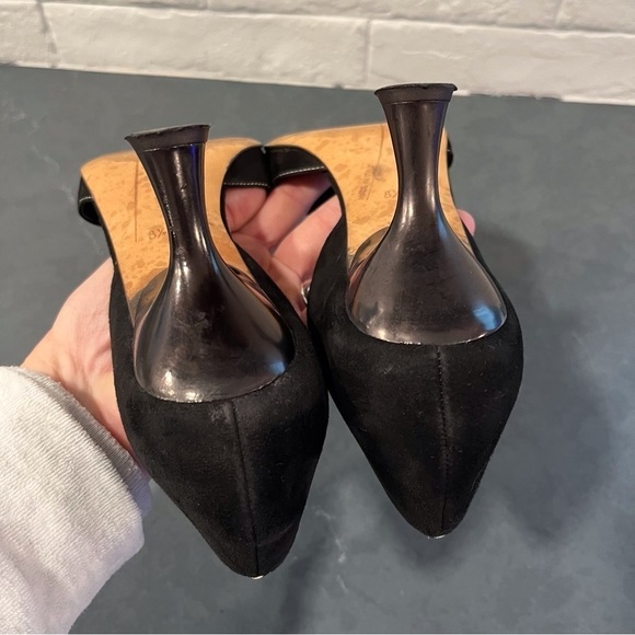 Kate Spade sz 8.5 black suede square to d’orsay pumps - Picture 11 of 16